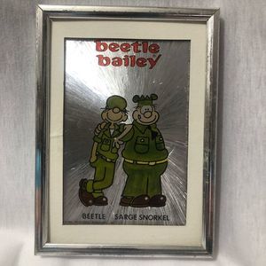 Vintage Beetle Bailey framed art